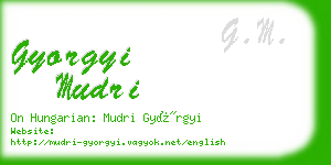 gyorgyi mudri business card